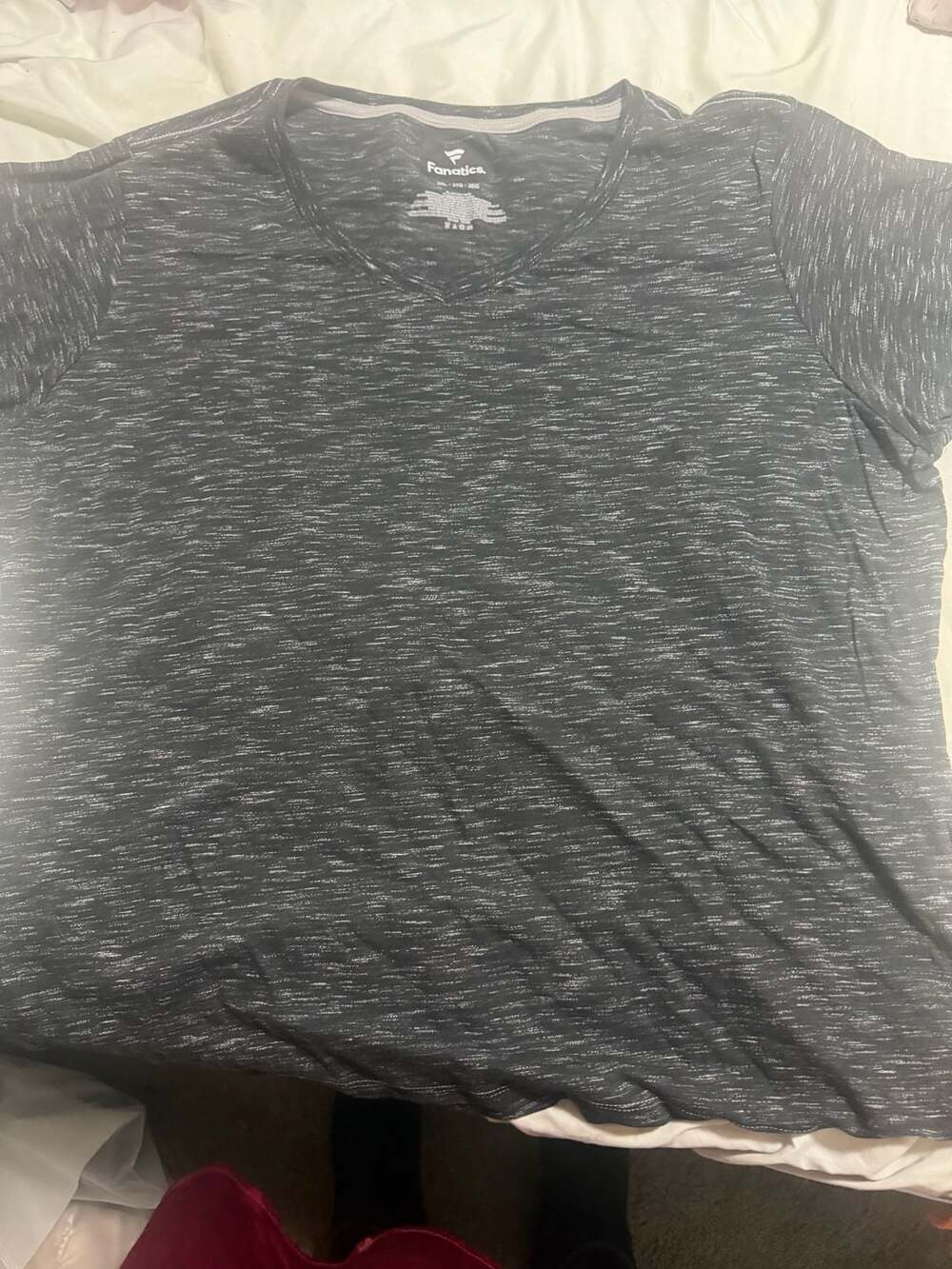 Bundle of 4 Heathered Black Short Sleeve V-Neck T-Shirt 3X